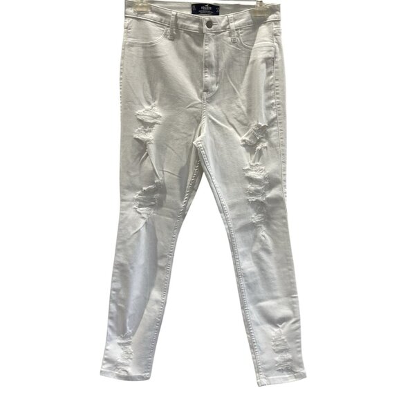 Hollister High Rise Jegging Juniors 11S Skinny Jeans Curvy Distressed Ripped New - Picture 1 of 8